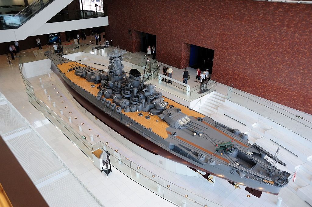 A maquete do Yamato em escala 1:10 no Museu Yamato, em Kure, província de Hiroshima.